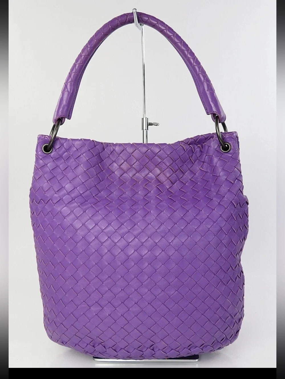 Bottega Veneta Purple Woven Leather Hobo